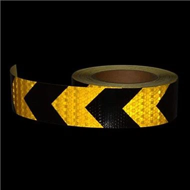 Fita Refletiva Amarela Preta